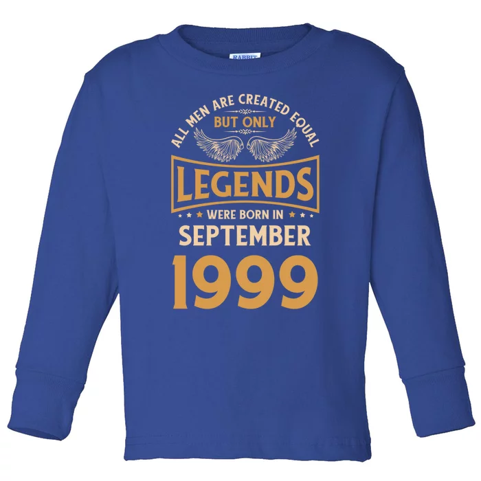 Birthday Legends Were Born In September 1999 Great Gift Toddler Long Sleeve Shirt