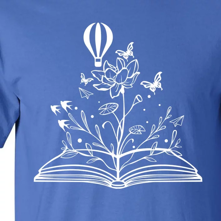 Book Lovers Wildflowers Book Reading Cute Book Lover Teacher Meaningful Gift Tall T-Shirt