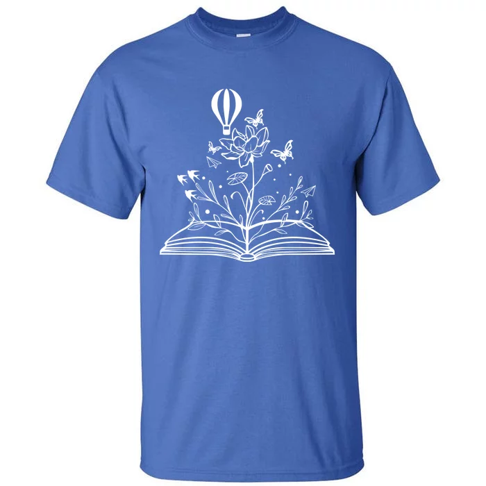 Book Lovers Wildflowers Book Reading Cute Book Lover Teacher Meaningful Gift Tall T-Shirt