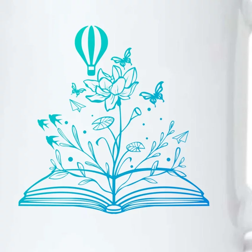 Book Lovers Wildflowers Book Reading Cute Book Lover Teacher Meaningful Gift Black Color Changing Mug