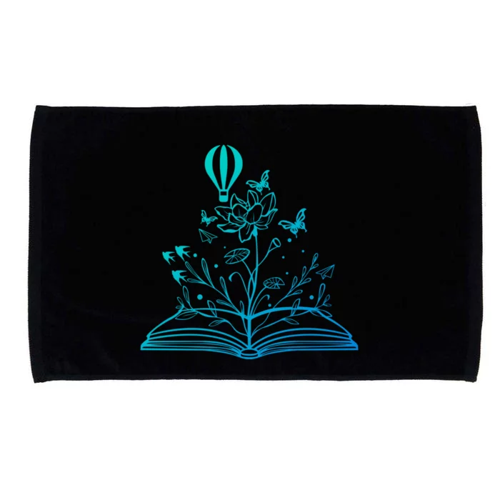 Book Lovers Wildflowers Book Reading Cute Book Lover Teacher Meaningful Gift Microfiber Hand Towel