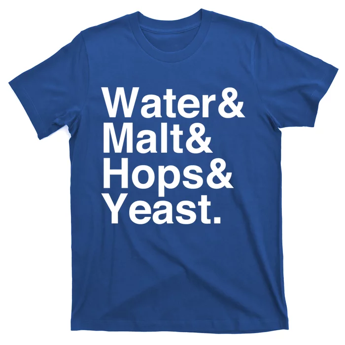 Beer Lovers Water Malt Hops Yeast Beer Gift T-Shirt