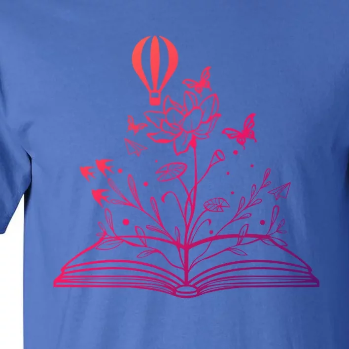 Book Lovers Wildflowers Book Reading Cute Book Lover Teacher Meaningful Gift Tall T-Shirt