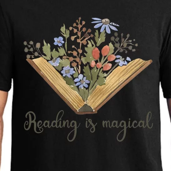 Book Lovers Wildflowers Book Reading Is Magical Bookish Gift Pajama Set