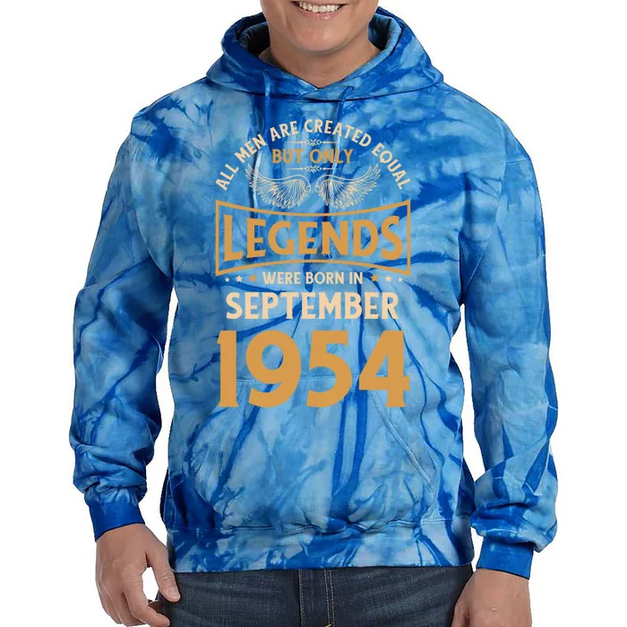 Birthday Legends Were Born In September 1954 Gift Tie Dye Hoodie