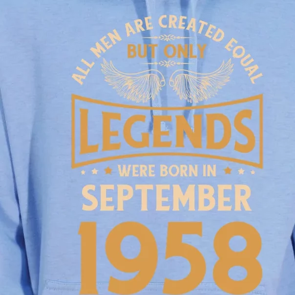 Birthday Legends Were Born In September 1958 Gift Unisex Surf Hoodie