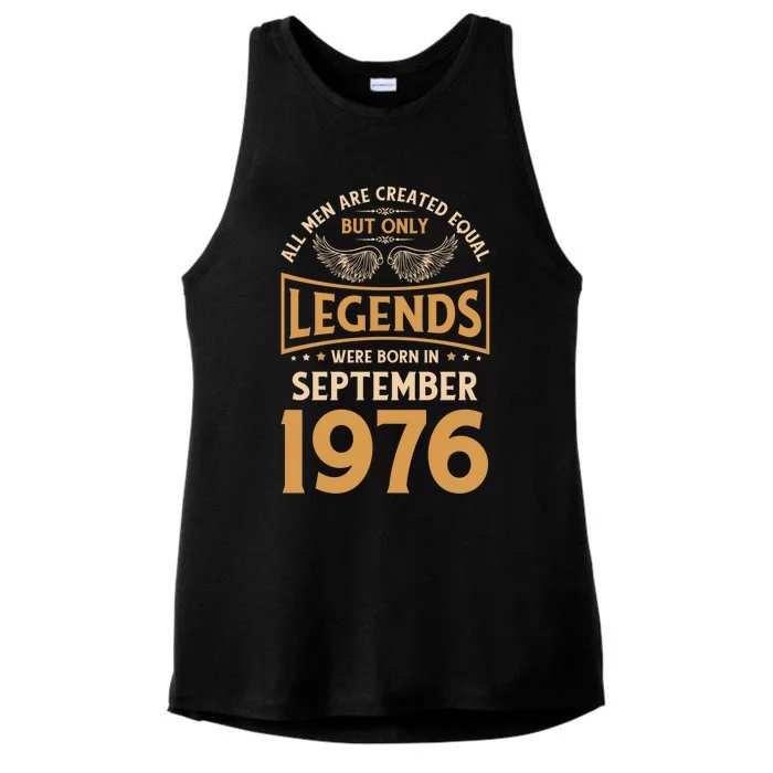 Birthday Legends Were Born In September 1976 Cool Gift Ladies Tri-Blend Wicking Tank