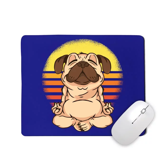 Be Like Water Cute Yoga Pug Funny Gift Mousepad