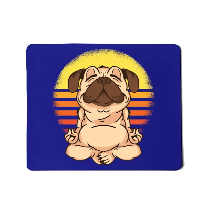 Be Like Water Cute Yoga Pug Funny Gift Mousepad