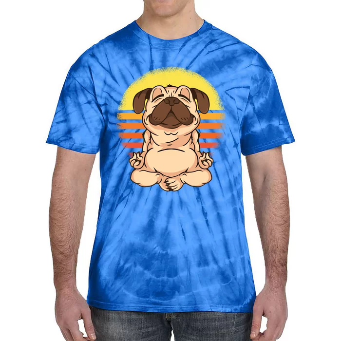 Be Like Water Cute Yoga Pug Funny Gift Tie-Dye T-Shirt