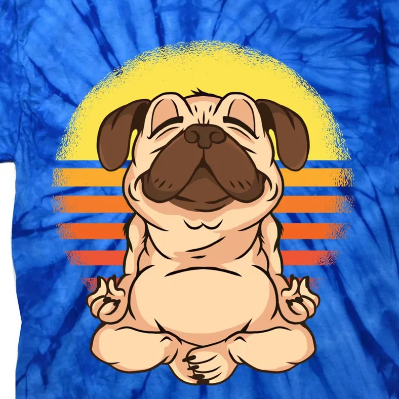 Be Like Water Cute Yoga Pug Funny Gift Tie-Dye T-Shirt