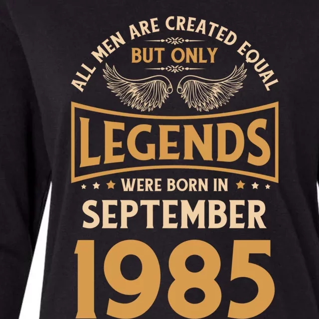 Birthday Legends Were Born In September 1985 Gift Womens Cotton Relaxed Long Sleeve T-Shirt