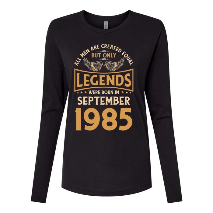 Birthday Legends Were Born In September 1985 Gift Womens Cotton Relaxed Long Sleeve T-Shirt