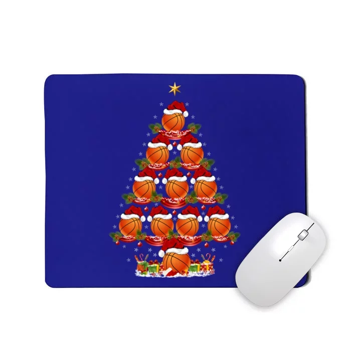 Basketball Lover Xmas Holiday Basketball Christmas Tree Gift Mousepad