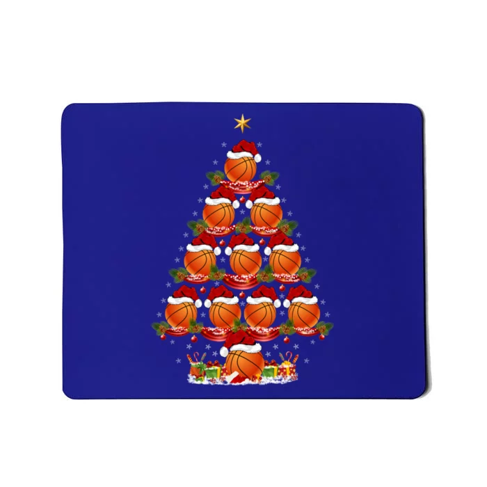 Basketball Lover Xmas Holiday Basketball Christmas Tree Gift Mousepad