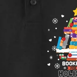 Book Lover Xmas Tree Librarian Booked Up For The Holidays Long Sleeve Dry Zone Grid Performance Polo