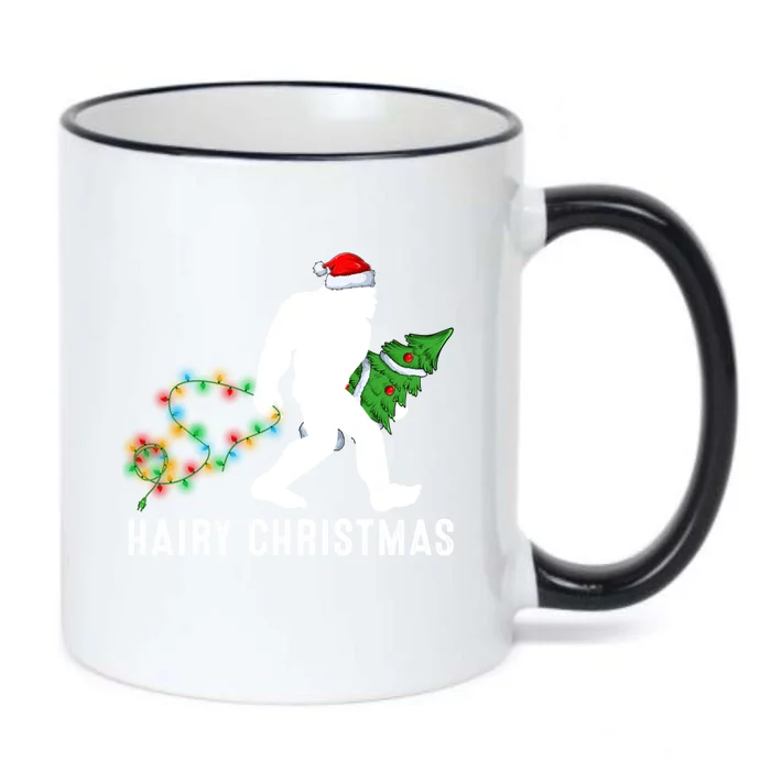 Bigfoot Lover Xmas Lighting Santa Bigfoot Hairy Christmas Gift Black Color Changing Mug