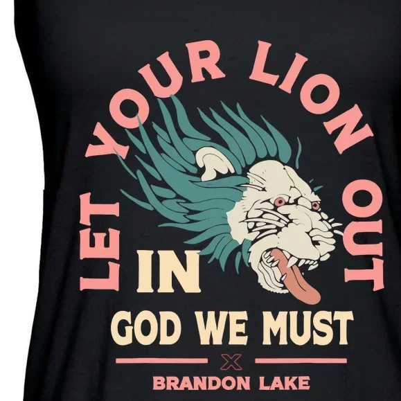 Brandon Let Your Lion Out We Must Merch Lake Ladies Essential Flowy Tank