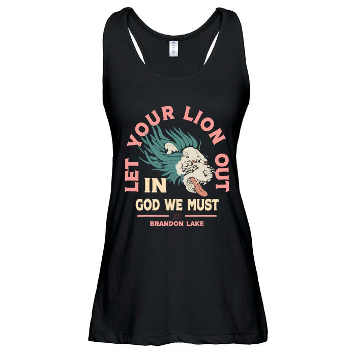 Brandon Let Your Lion Out We Must Merch Lake Ladies Essential Flowy Tank