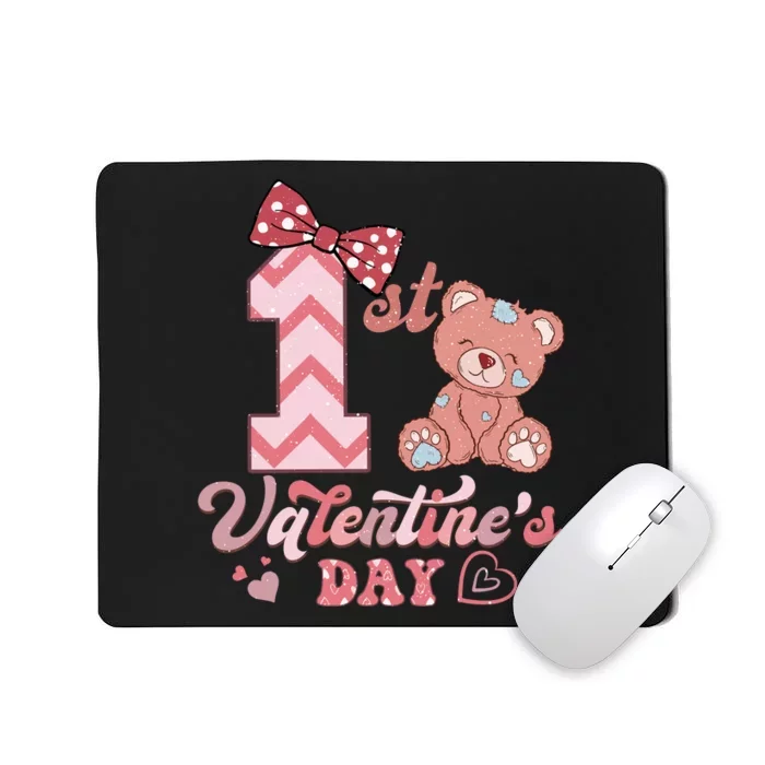 Bear My 1st Valentine's Day Gift For Girl Mousepad