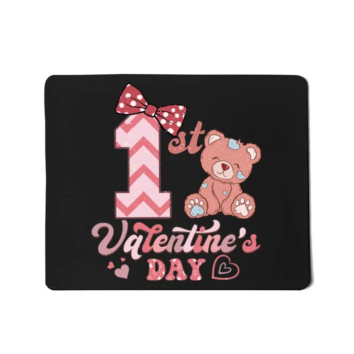 Bear My 1st Valentine's Day Gift For Girl Mousepad