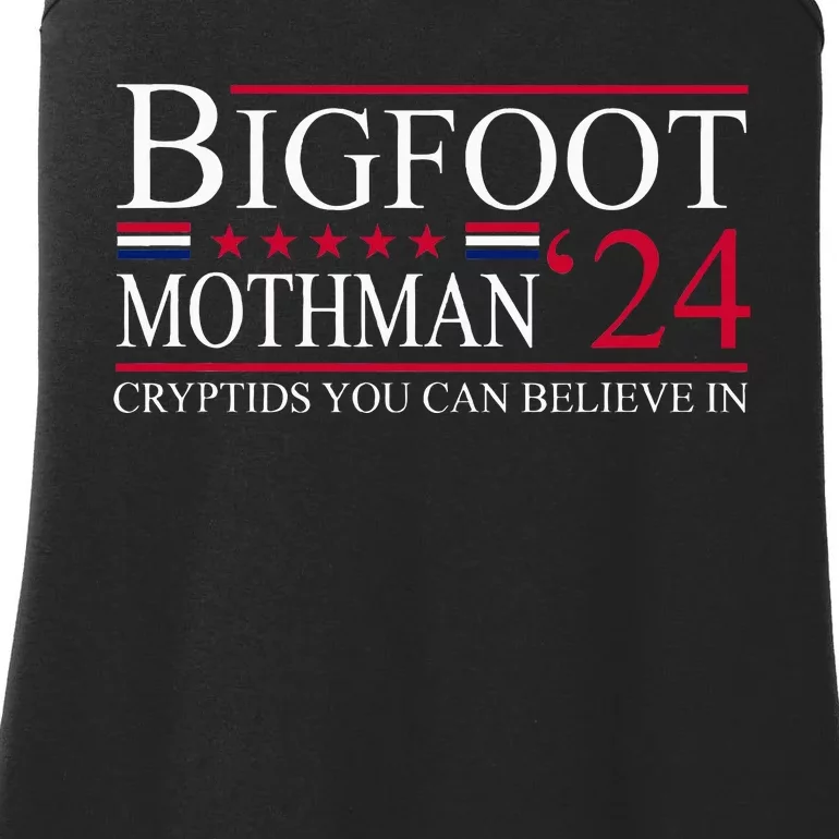 Bigfoot Mothman 2024 President Election Ladies Essential Tank