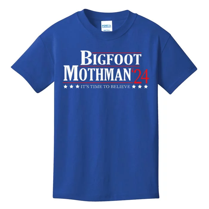 Bigfoot Mothman 2024 Cryptid President Kids T-Shirt