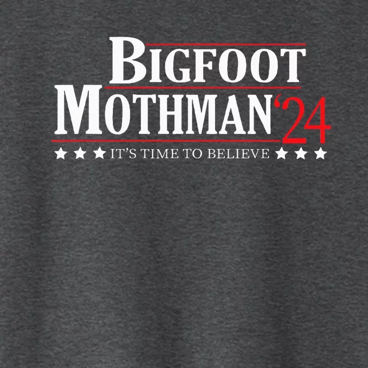 Bigfoot Mothman 2024 Cryptid President Women's Crop Top Tee