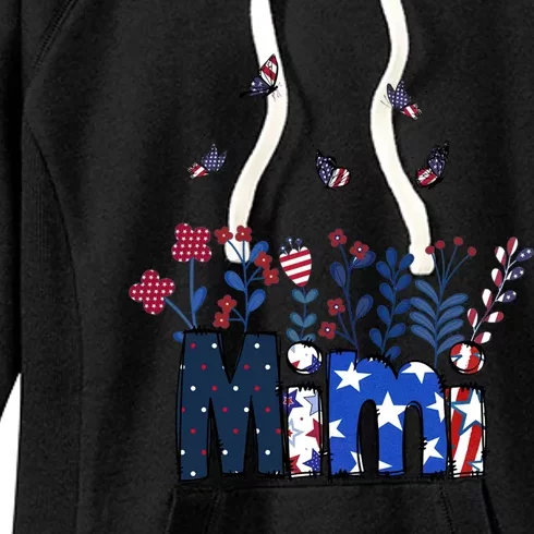 Butterflies Mimi 4th Of July Happy Usa Independence Christm Great Gift Women's Fleece Hoodie