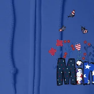 Butterflies Mimi 4th Of July Happy Usa Independence Christm Great Gift Full Zip Hoodie