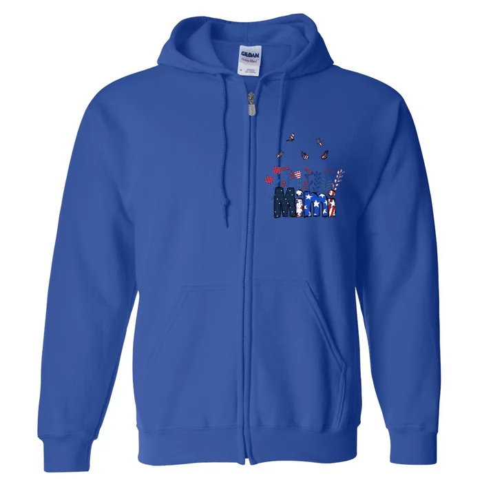 Butterflies Mimi 4th Of July Happy Usa Independence Christm Great Gift Full Zip Hoodie