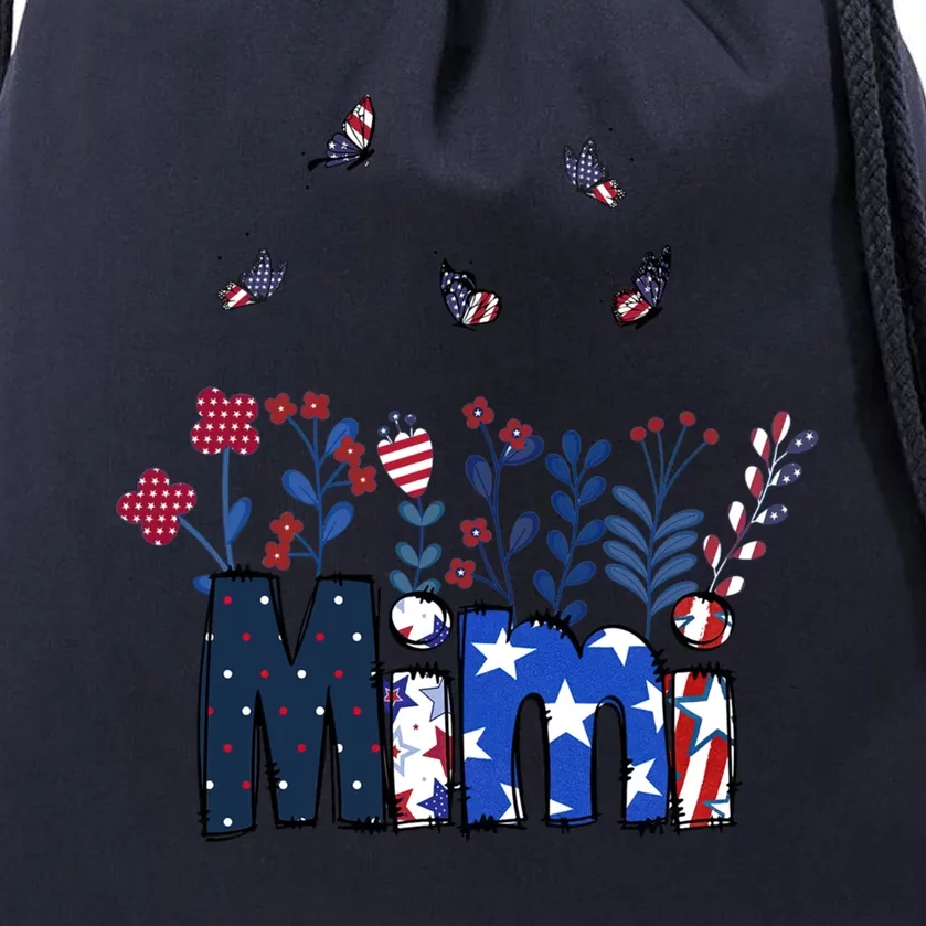 Butterflies Mimi 4th Of July Happy Usa Independence Christm Great Gift Drawstring Bag