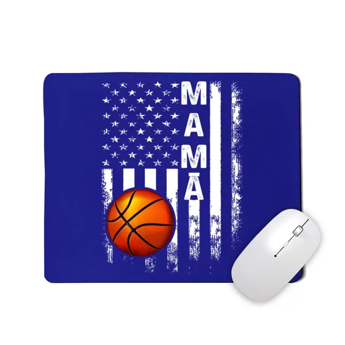 Basketball Mama American Flag Vintage Christmas Xmas Gift Mousepad