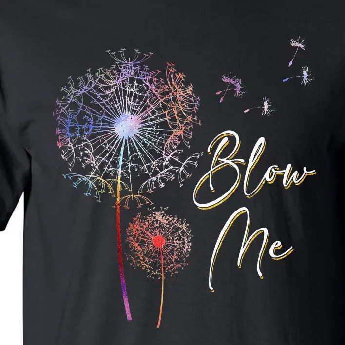 Blow Me A Dandelion Plant White Design Tall T-Shirt