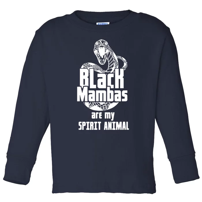 Black Mambas Are My Spirit Animal Toddler Long Sleeve Shirt