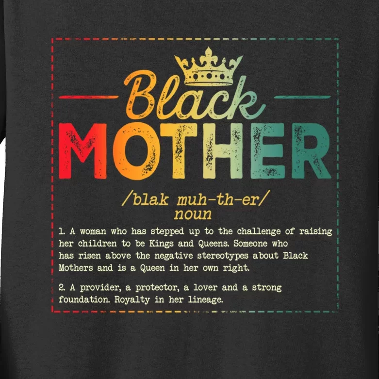 Black Mother African Americans Mothers Day Juneteenth Wo Kids Long Sleeve Shirt