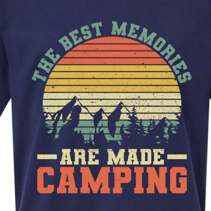 Best Memories Are Made Camping Lovers Camping Memories Gift Sueded Cloud Jersey T-Shirt