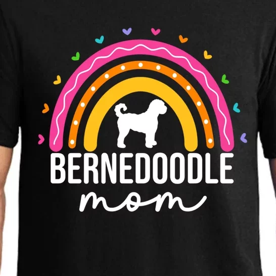 Bernedoodle Mom Adults Bernedoodle Dog Mom Rainbow Great Gift Pajama Set