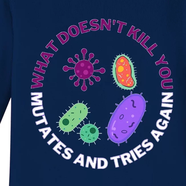 bacteria mutates and tries again Baby Long Sleeve Bodysuit