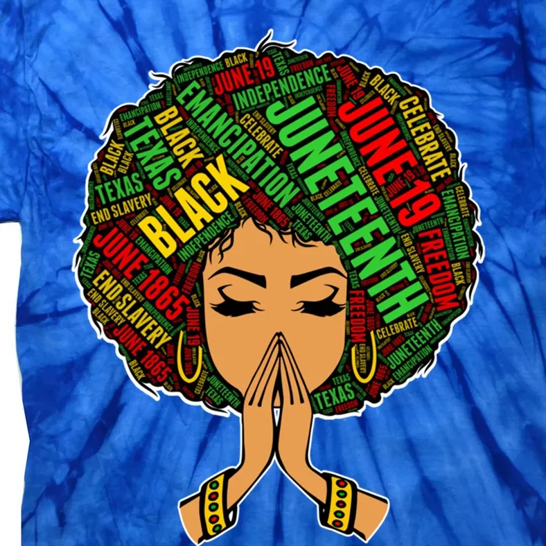 Black Magic Afro American Melanin Natural Hair Queen Gift Tie-Dye T-Shirt