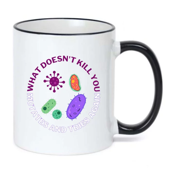 bacteria mutates and tries again funny science microbiology Black Color Changing Mug