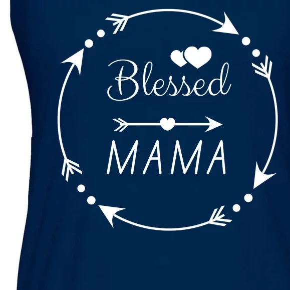 Blessed Mama Arrow Heart Ladies Essential Flowy Tank