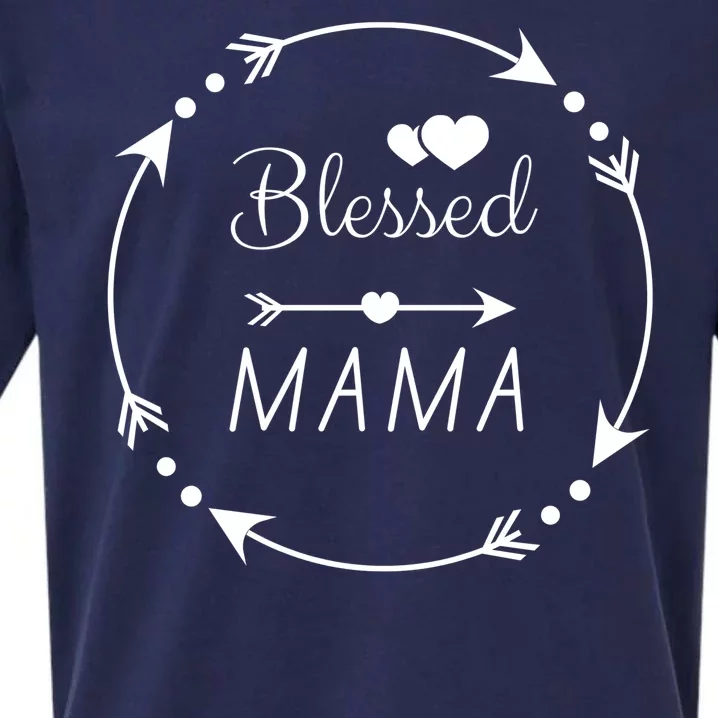 Blessed Mama Arrow Heart Sueded Cloud Jersey T-Shirt