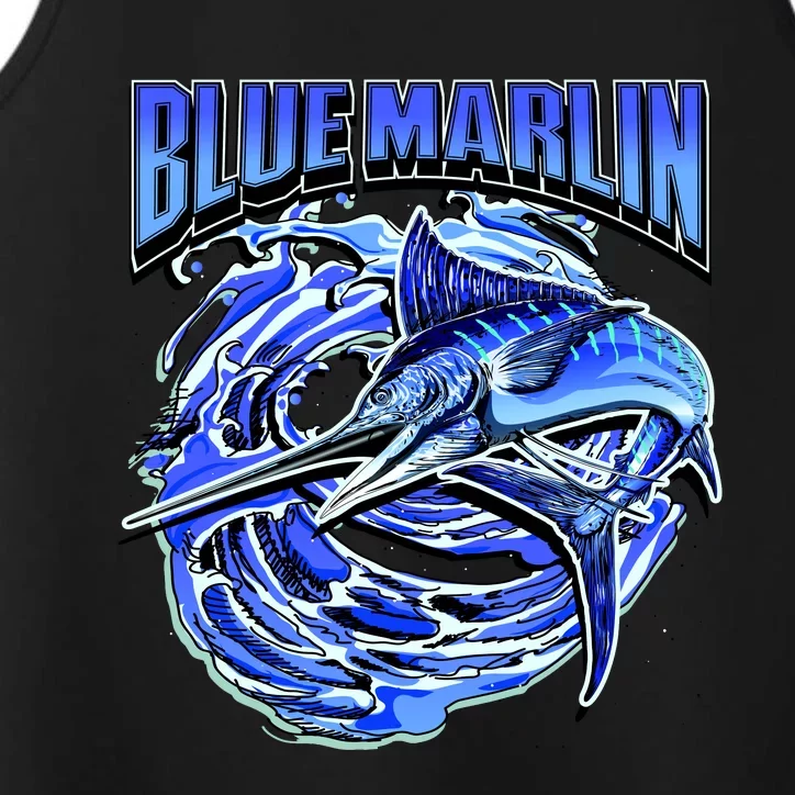 Blue Marlin Action Shot Fishing Performance Tank