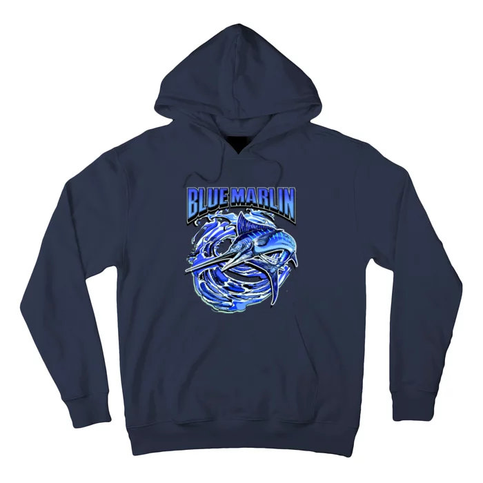 Blue Marlin Action Shot Fishing Hoodie