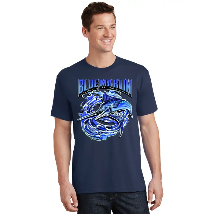 Blue Marlin Action Shot Fishing T-Shirt