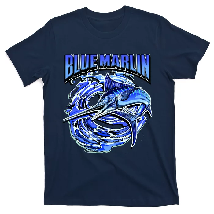 Blue Marlin Action Shot Fishing T-Shirt