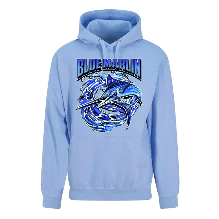 Blue Marlin Action Shot Fishing Unisex Surf Hoodie