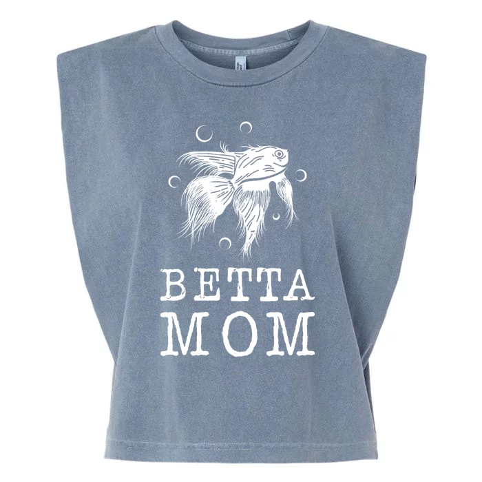 Betta Mom Aquarium Water Fish Breeder Mommy Mother Top Betta Garment-Dyed Women's Muscle Tee