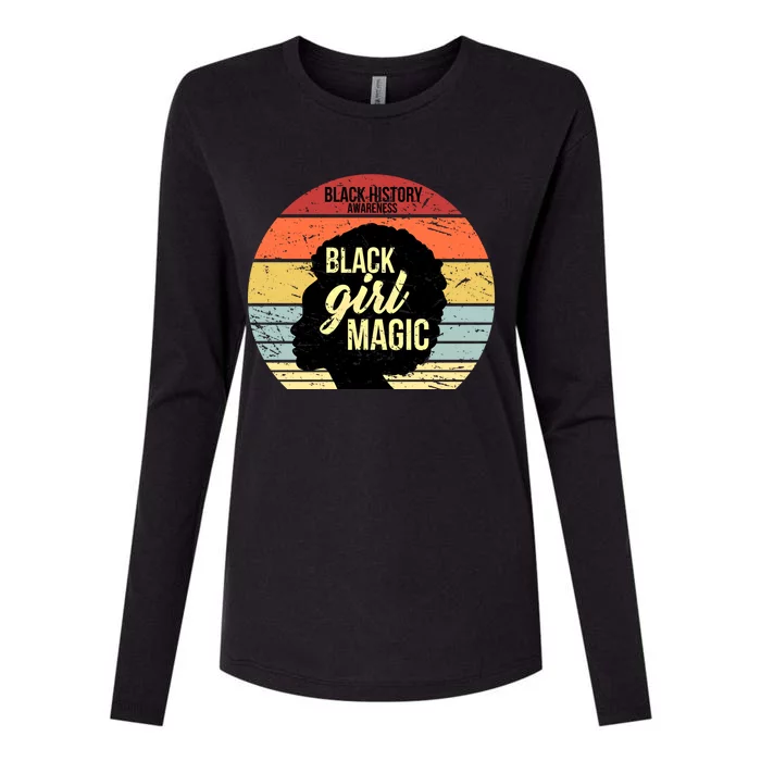 Black Magic Awareness Retro Black History Month Gift Womens Cotton Relaxed Long Sleeve T-Shirt